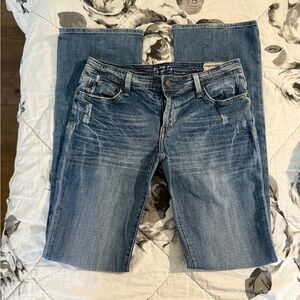 Stylish Women's Blue Flare Jeans